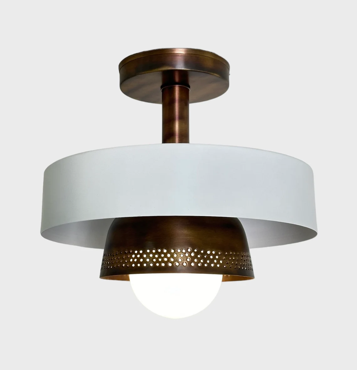 Vintage-Inspired Sputnik Flush Mount - Mid Century Modern Lighting - Antique Pendant Fixture