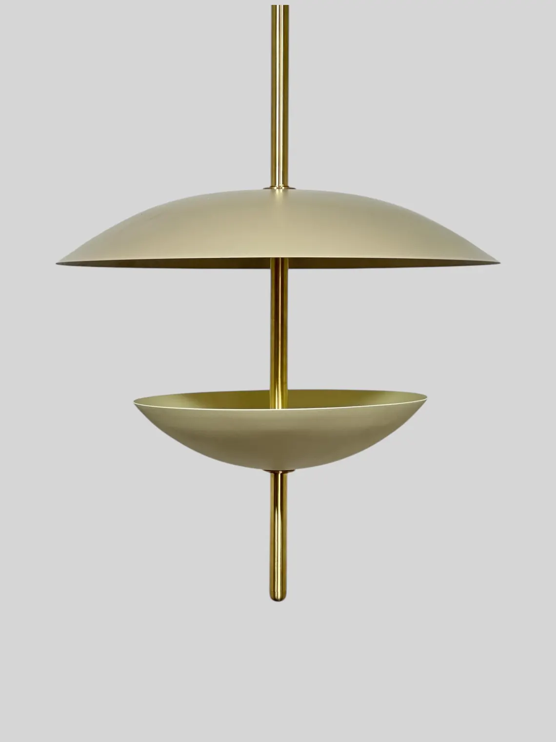 Minimalist Brass Pendant Light Fixture: Custom Metal Lighting, Polished/Matte Finishes