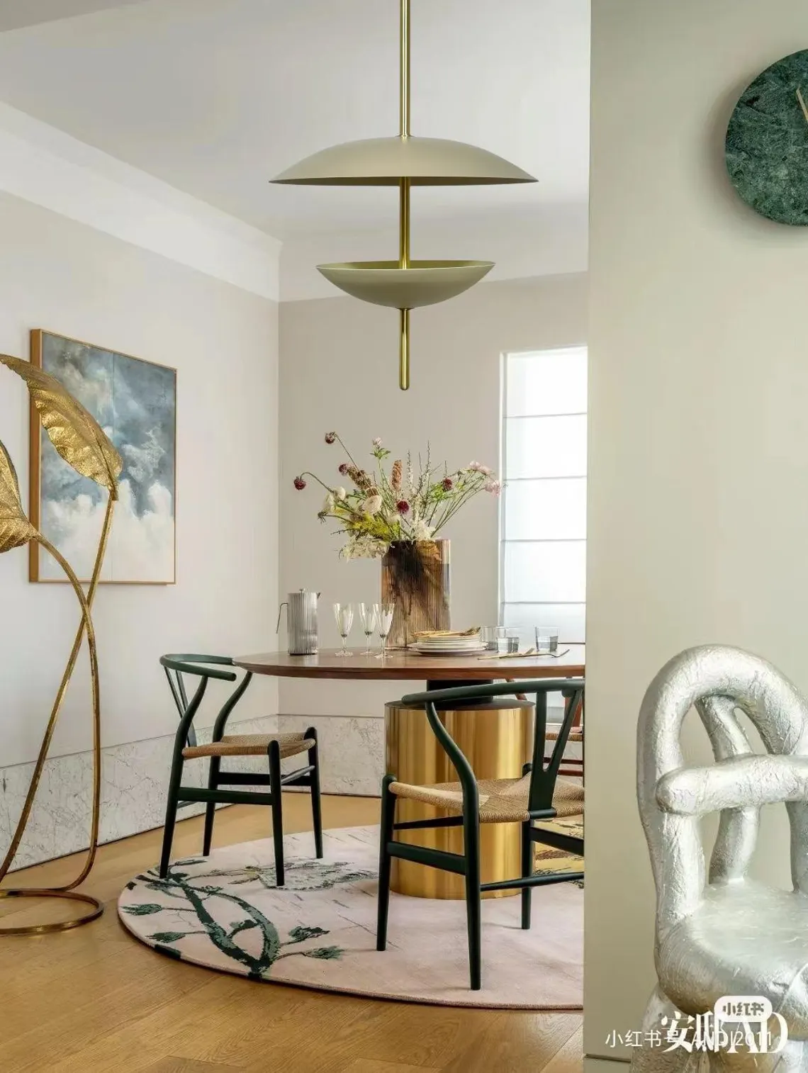 Minimalist Brass Pendant Light Fixture: Custom Metal Lighting, Polished/Matte Finishes - Image 2