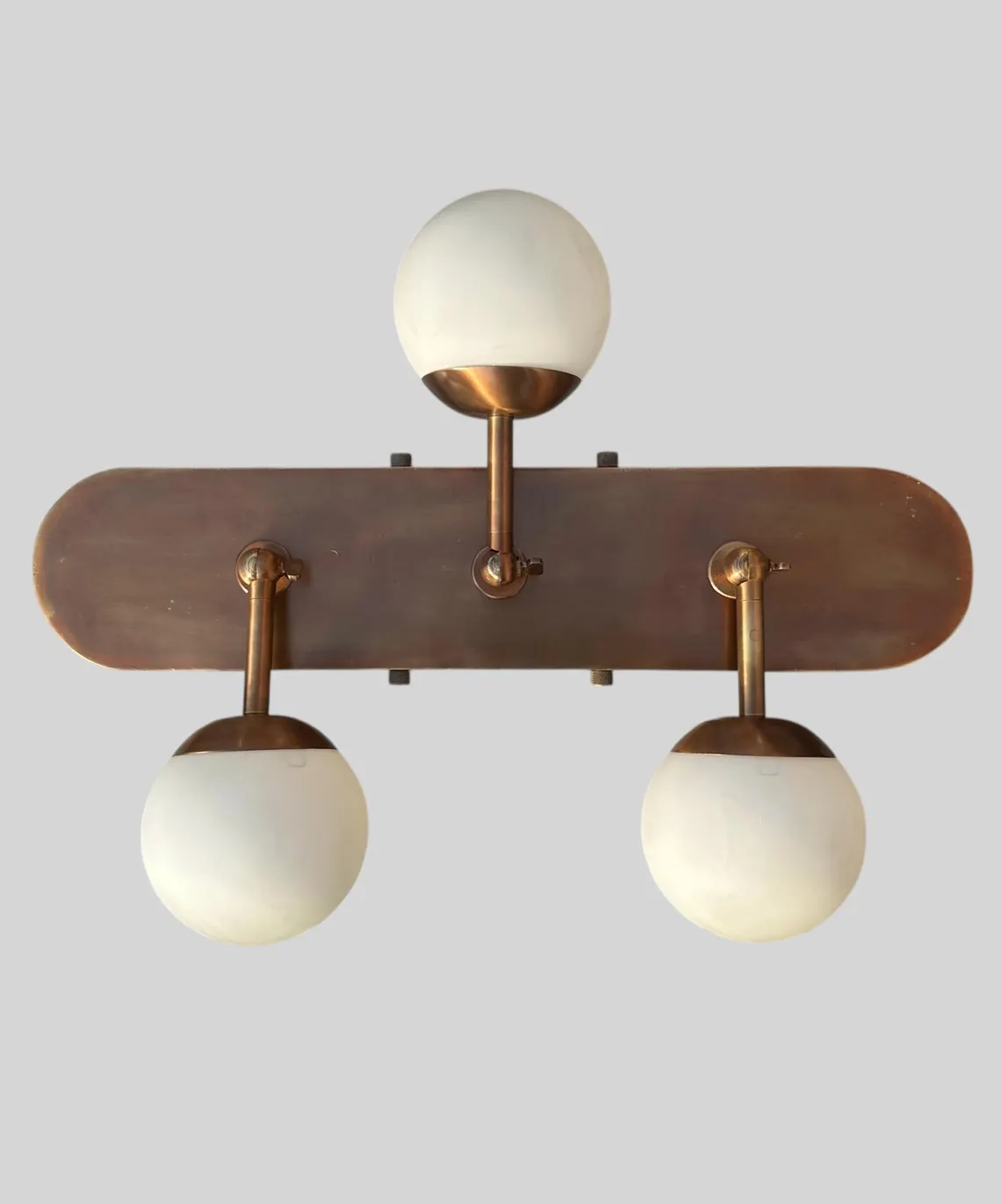 Adjustable Brass Sconce Lamp Fixture Milk Glass Handmade Brass Wall Light - Image 2
