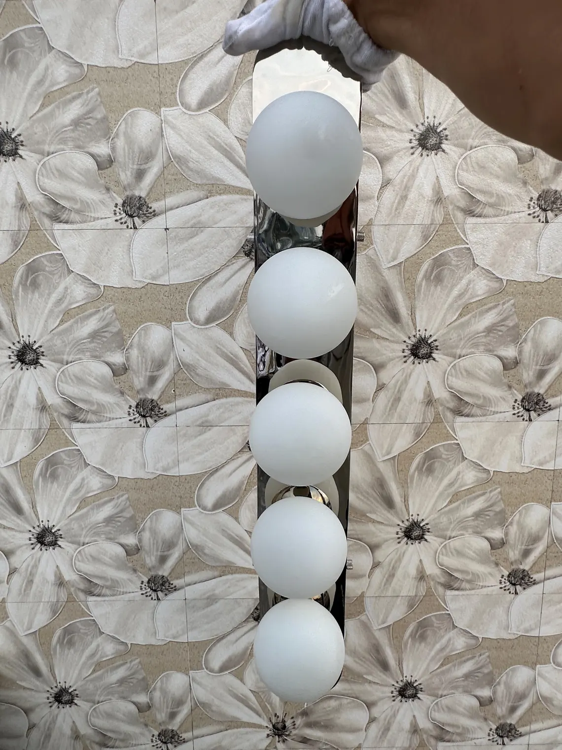 Chrome Brass Vanity Light: Milk Glass Shade, Wall-Mounted Bathroom Lamp - Image 3