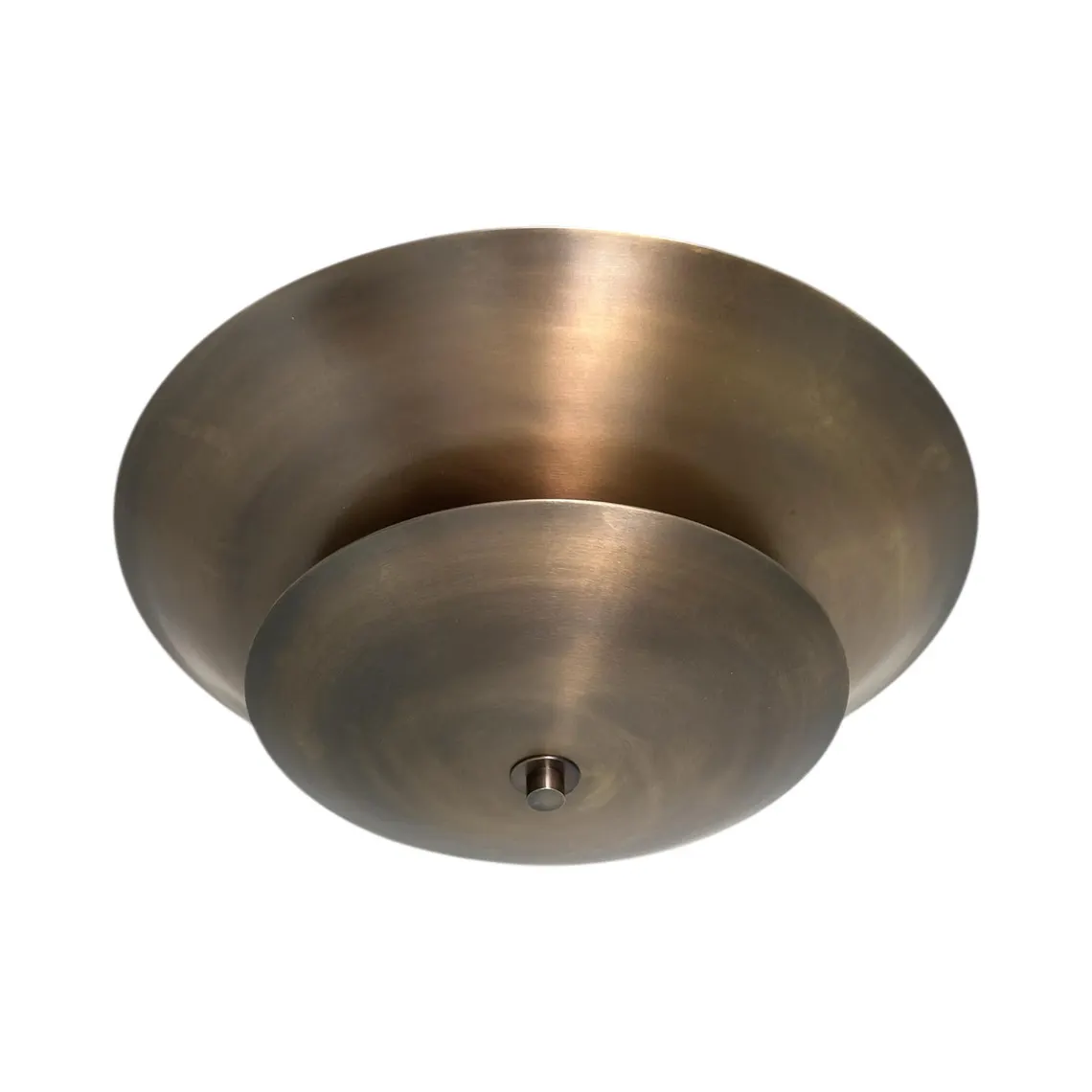 Minimalist Antique Brass Flush Mount Ceiling Light – Modern Dome Light Fixture