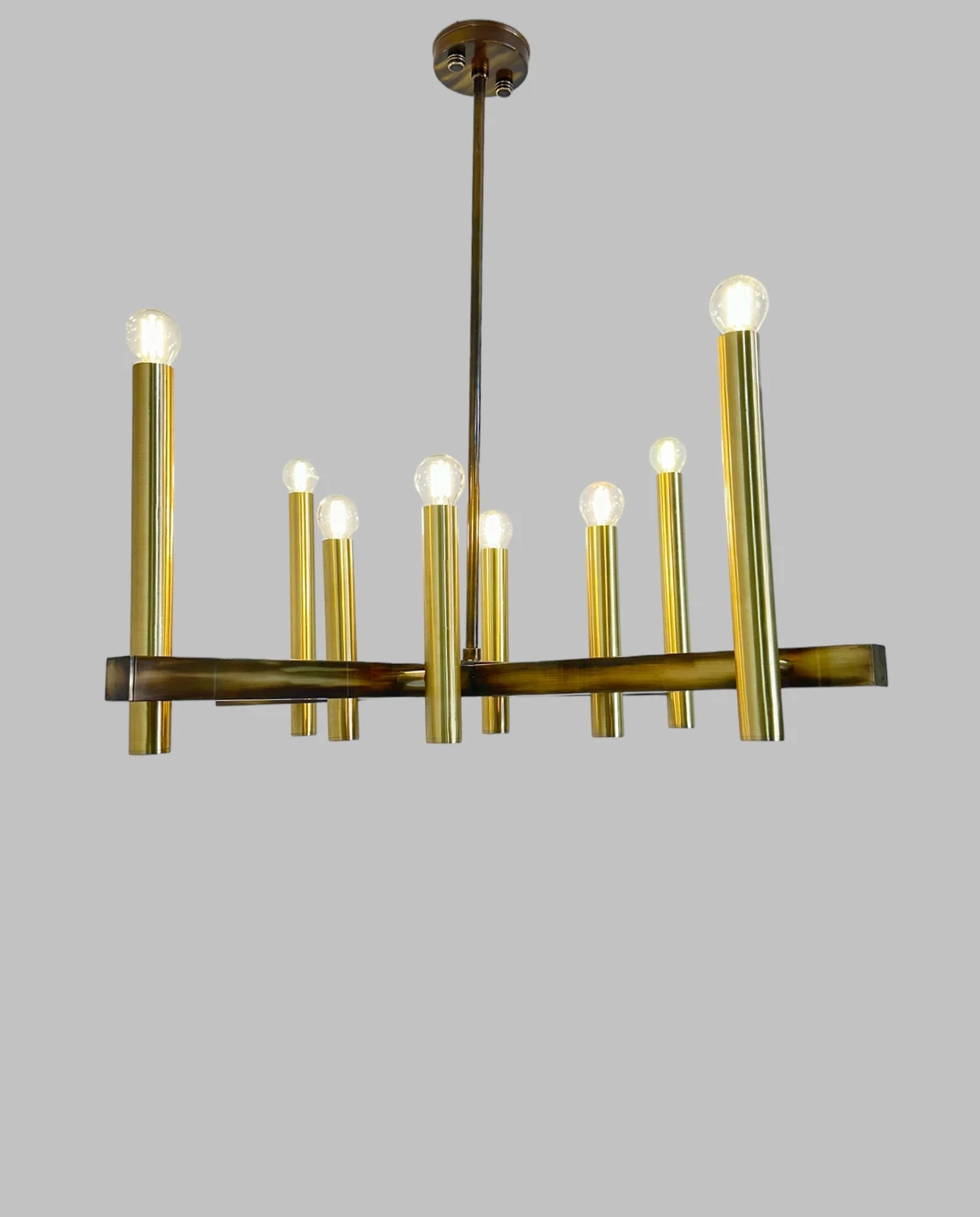 Modern Art Deco Brass Chandelier - 8-Light Sputnik Ceiling Light - Image 4