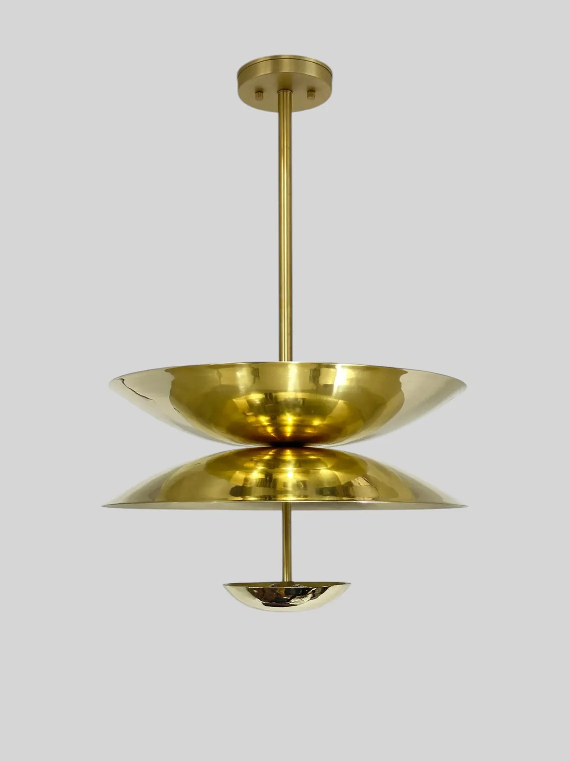 Vintage Style 2-Light Brass Chandelier With Brass Finish - Unique Home Decor Lighting - Image 2