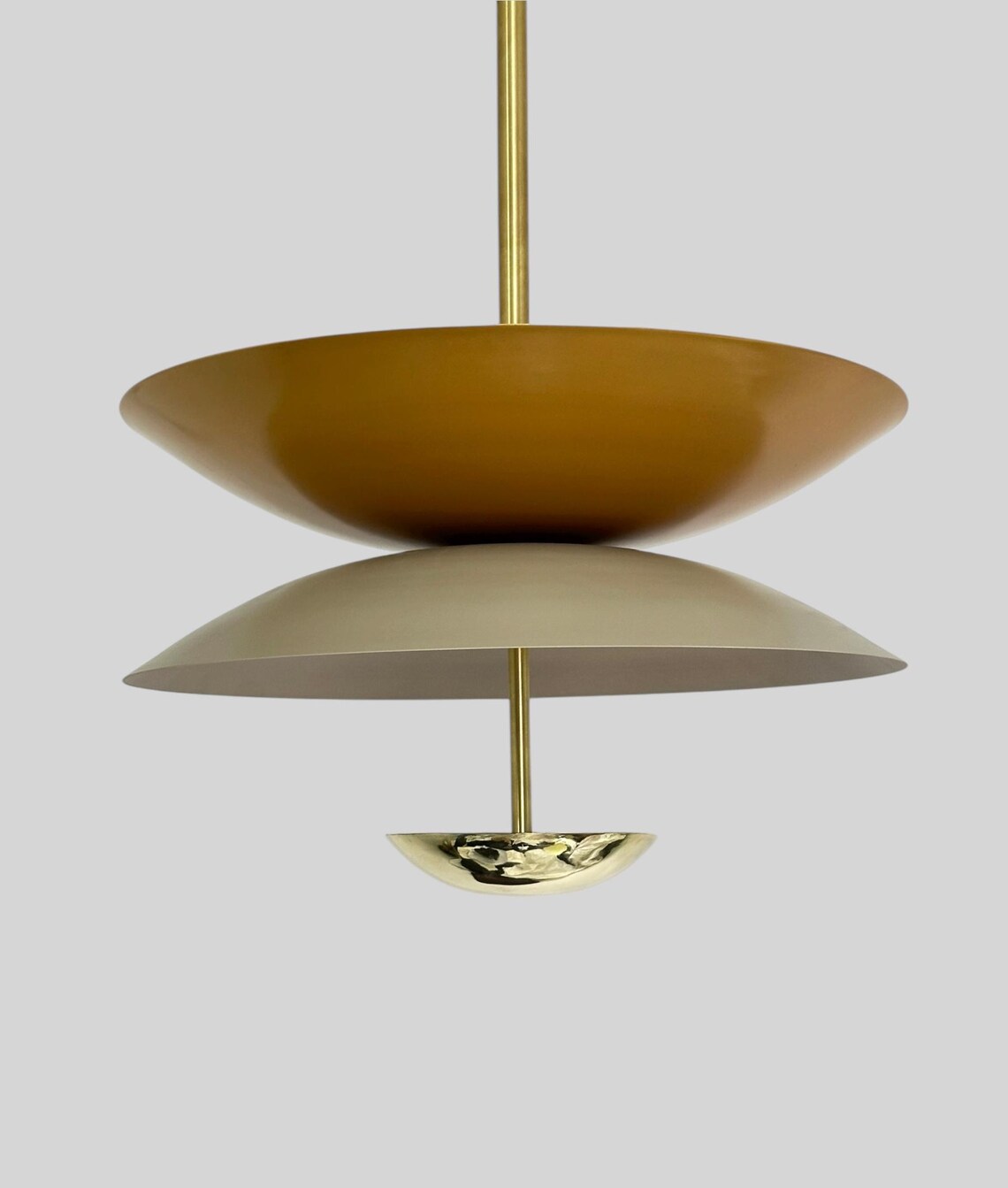 Handcrafted Dual Color Brass Chandelier - Modern Home Lighting