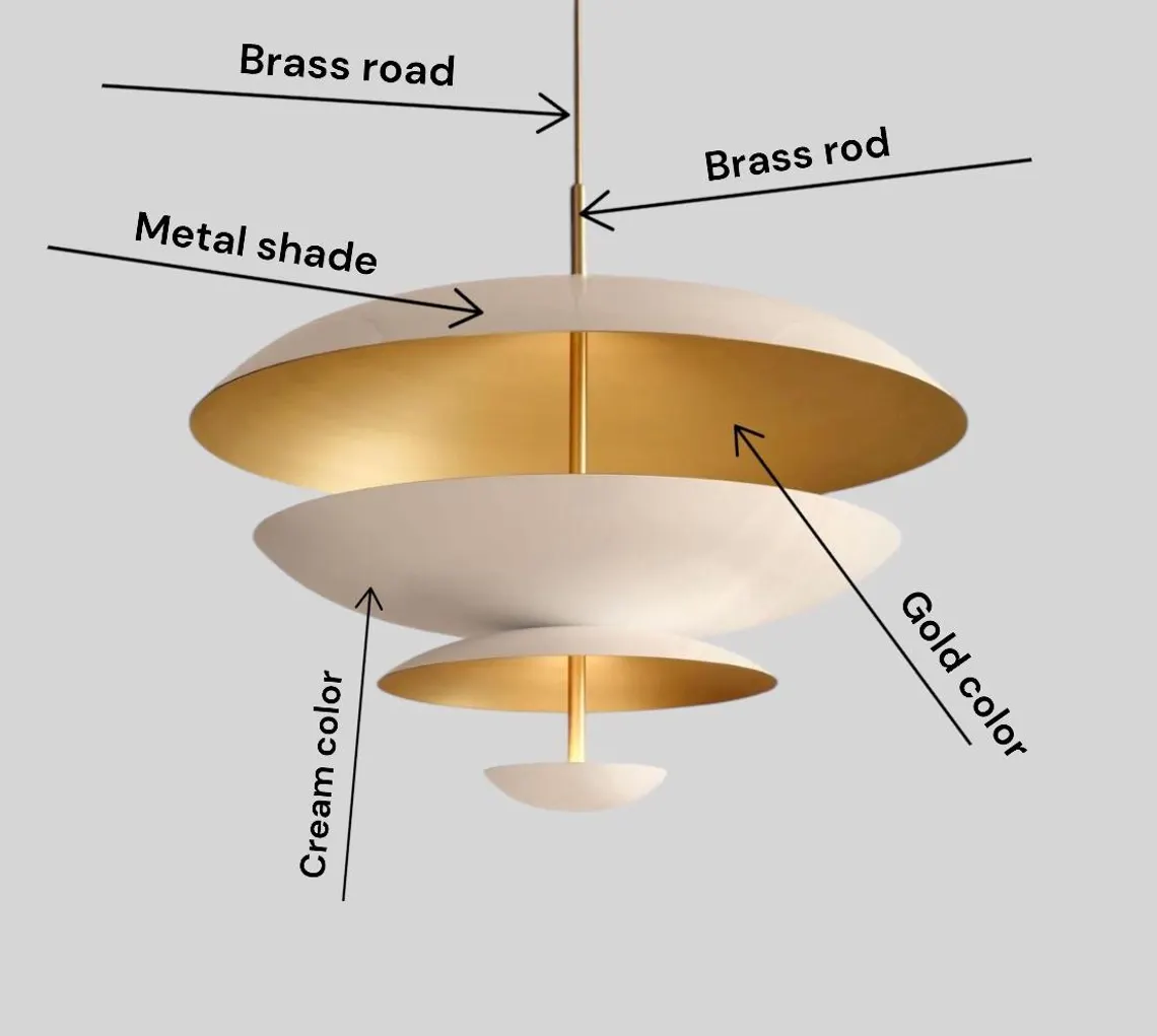 24 Inch Unique Metal & Brass Chandelier Light - Handcrafted Home Decor light fixture - Image 6