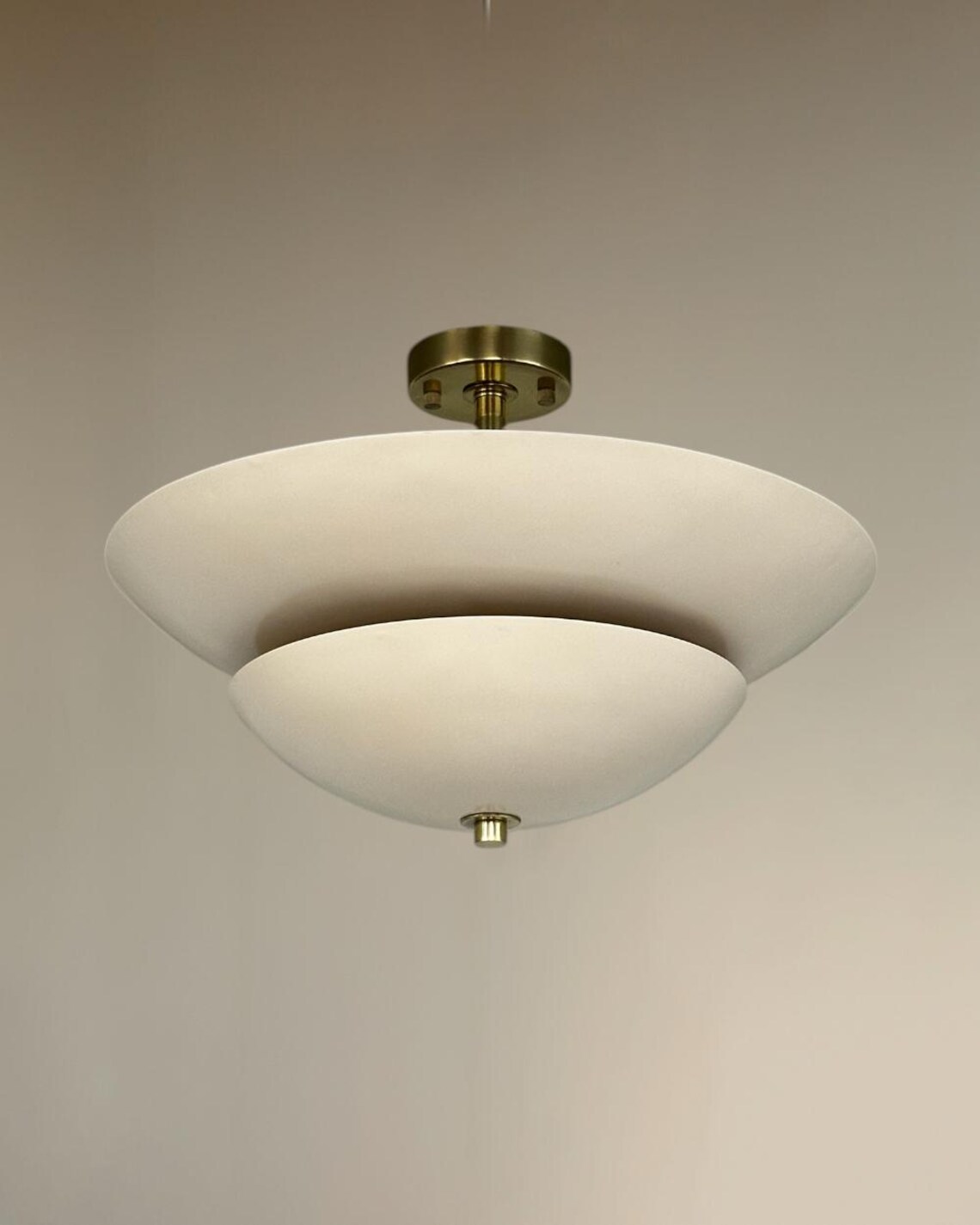 Handcrafted Brass Flush Mount Lamp: Unique Style Lighting Fixture - Image 5