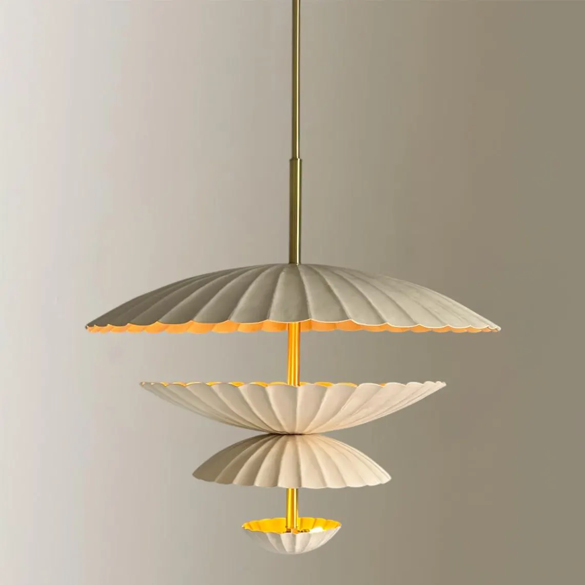 Modern Handcrafted Metal & Brass Chandelier: Modern Sputnik Pendant Light - Image 2