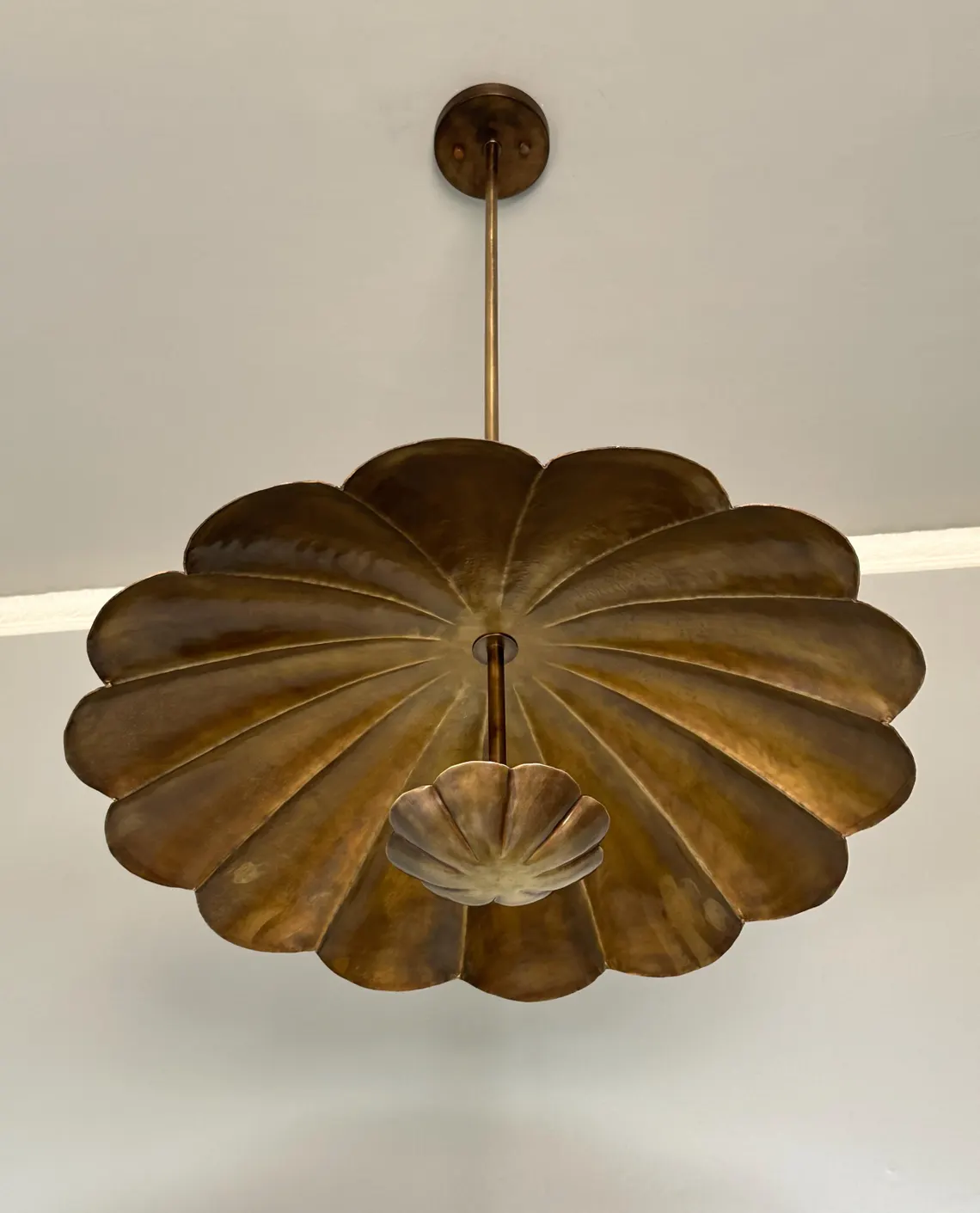 Handmade Brass Petal Pendant Light - Antique Finish Vintage Chandelier Light - Image 4