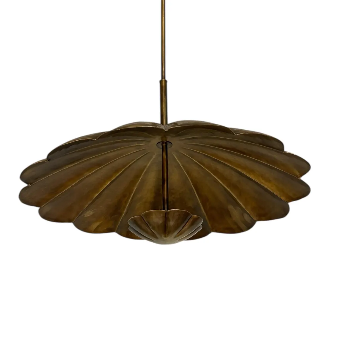 Handmade Brass Petal Pendant Light - Antique Finish Vintage Chandelier Light