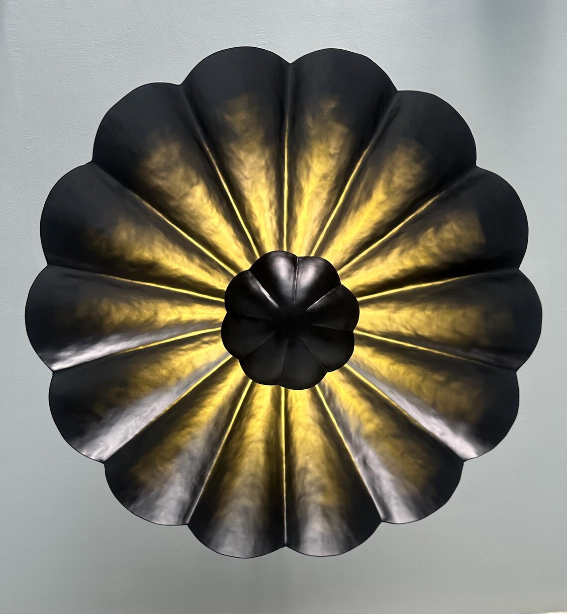 Modern Black Flush Mount Ceiling Light Fixture Flower-Inspired Minimalist Lighting - Image 2